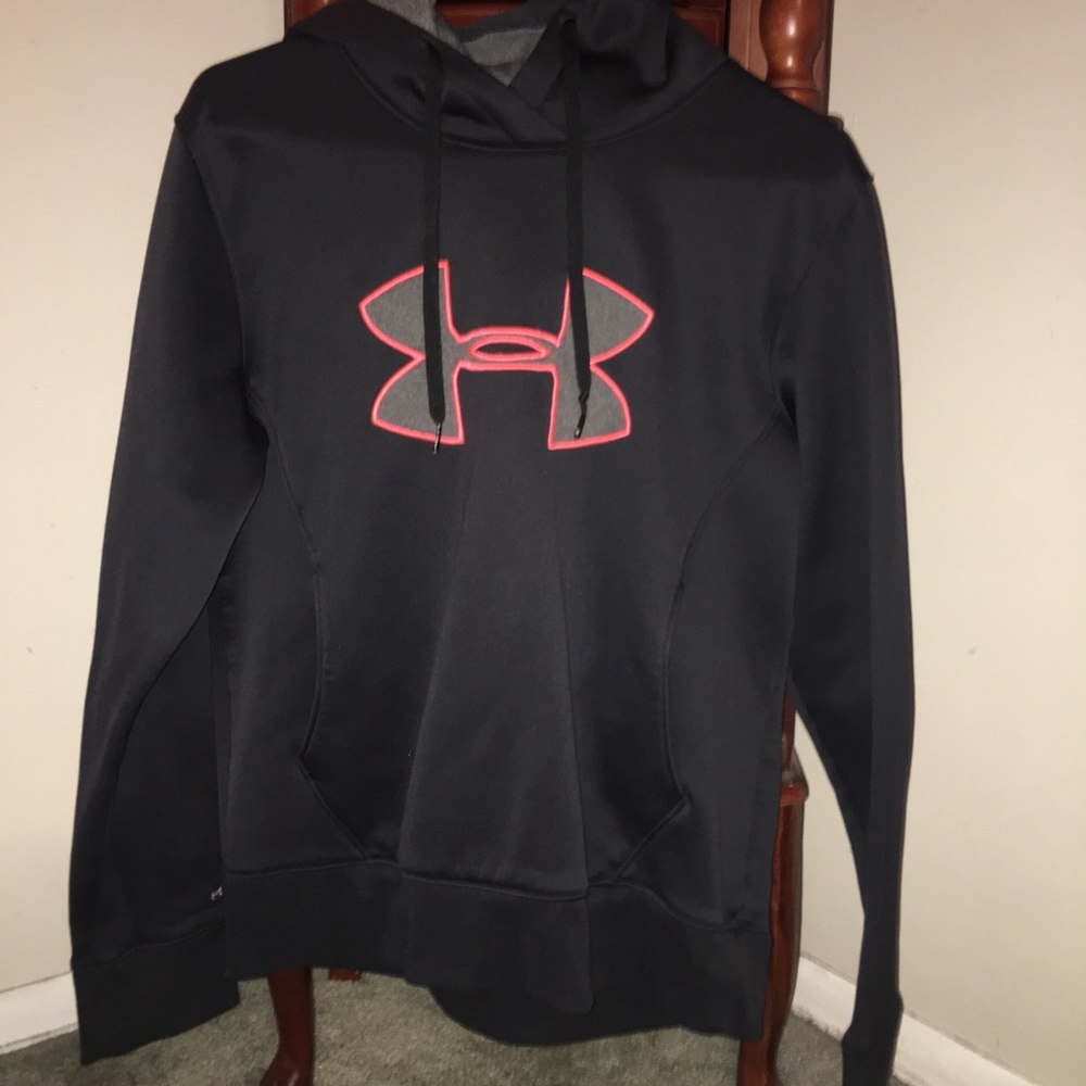 Orange and navy blue under armor hoodie
